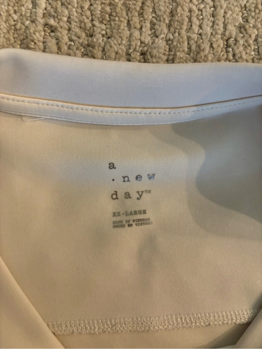 Cream Athletic Pullover - Picture 2 of 3